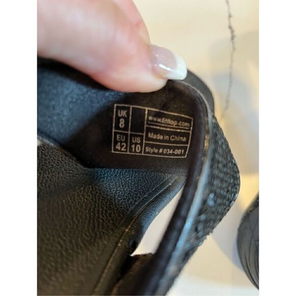 Fitflop Women’s Electra Black Sequin Slide On Sandals Sz 10 Flip Flops Wedge Hee - Picture 7 of 8